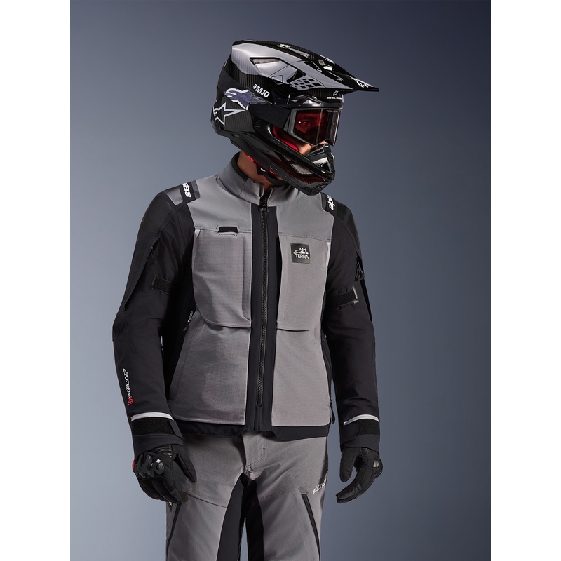 Moto jakna Alpinestars Andes PRO Drystar XF temno sivo-črna