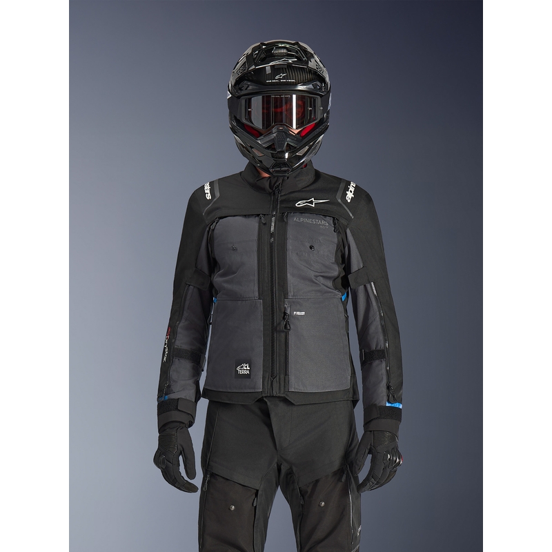 Moto jakna Alpinestars Cusco Drystar črno-temno siva