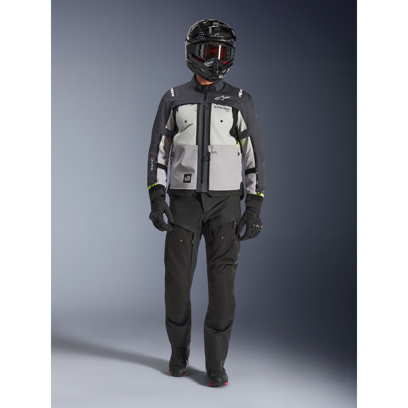Motoristična jakna Alpinestars Cusco Drystar svetlo siva-svetlo modra-temno modra