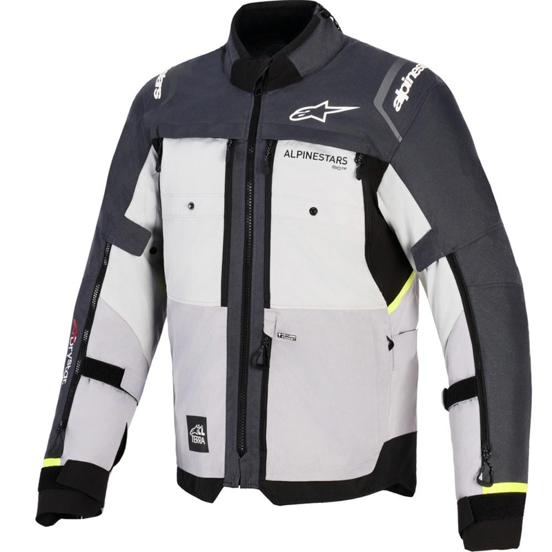 Motoristična jakna Alpinestars Cusco Drystar svetlo siva-svetlo modra-temno modra