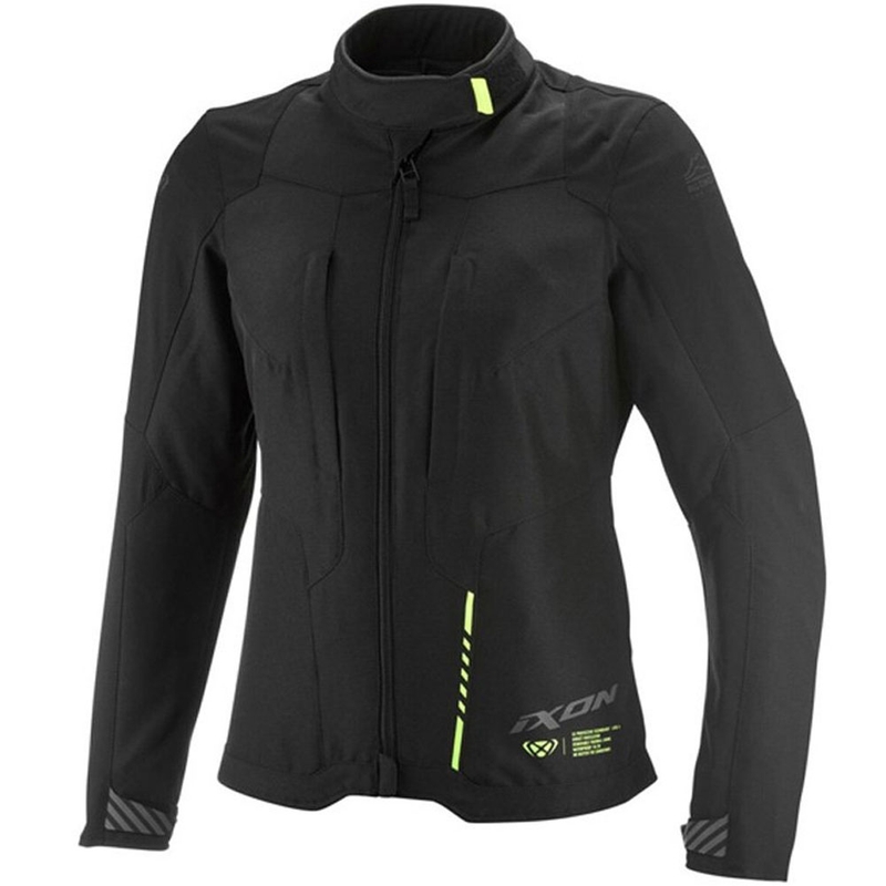 Ženska motoristična jakna IXON Tyr črno-fluo rumena