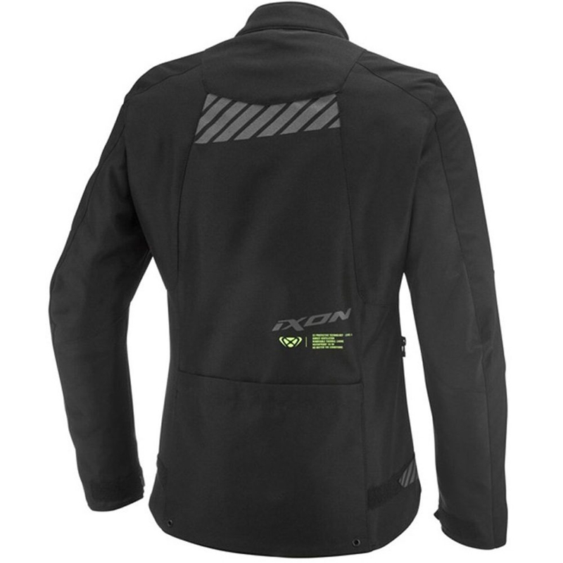 Ženska motoristična jakna IXON Tyr črno-fluo rumena