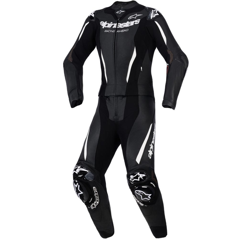 Ženski dvodelni usnjen motoristični kombinezon Alpinestars Stella GP-R7, črne barve