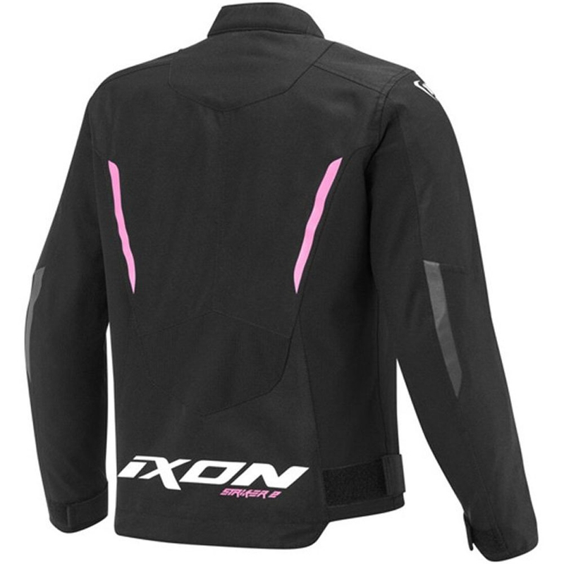 Otroška motoristična jakna IXON Striker 2 črno-fluo roza
