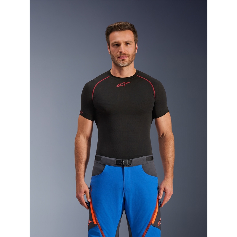 Alpinestars Maxdura Dual motoristične hlače modro-temno sivo-oranžne