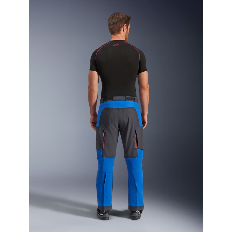 Alpinestars Maxdura Dual motoristične hlače modro-temno sivo-oranžne