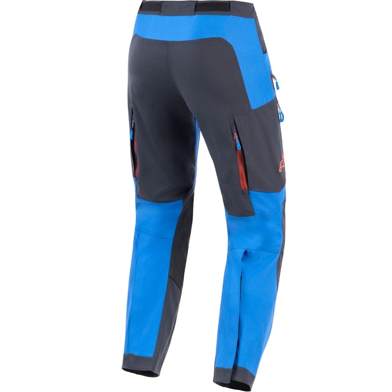 Alpinestars Maxdura Dual motoristične hlače modro-temno sivo-oranžne