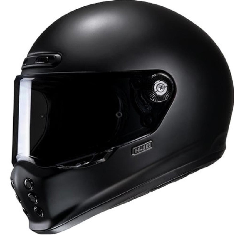 Moto čelada HJC V10 Solid pol-ravna, črna