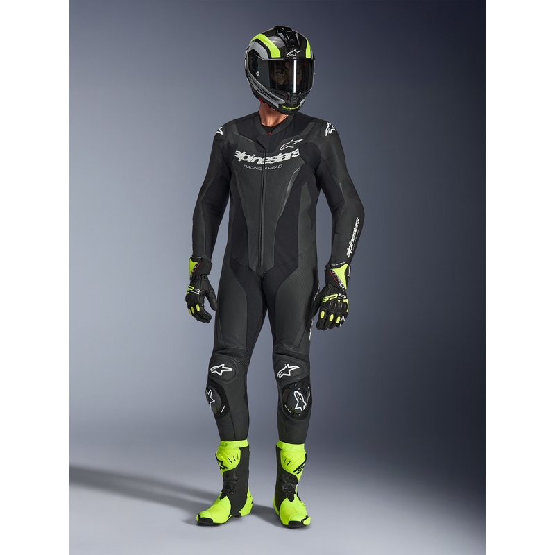 Alpinestars GP FORCE V2 enodelni motoristični kombinezon črno-bel
