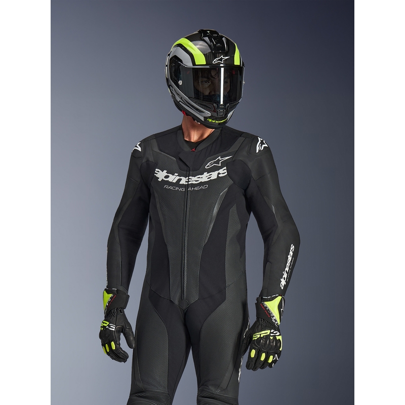Alpinestars GP FORCE V2 enodelni motoristični kombinezon črno-bel