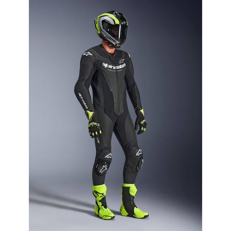 Alpinestars GP FORCE V2 enodelni motoristični kombinezon črno-bel