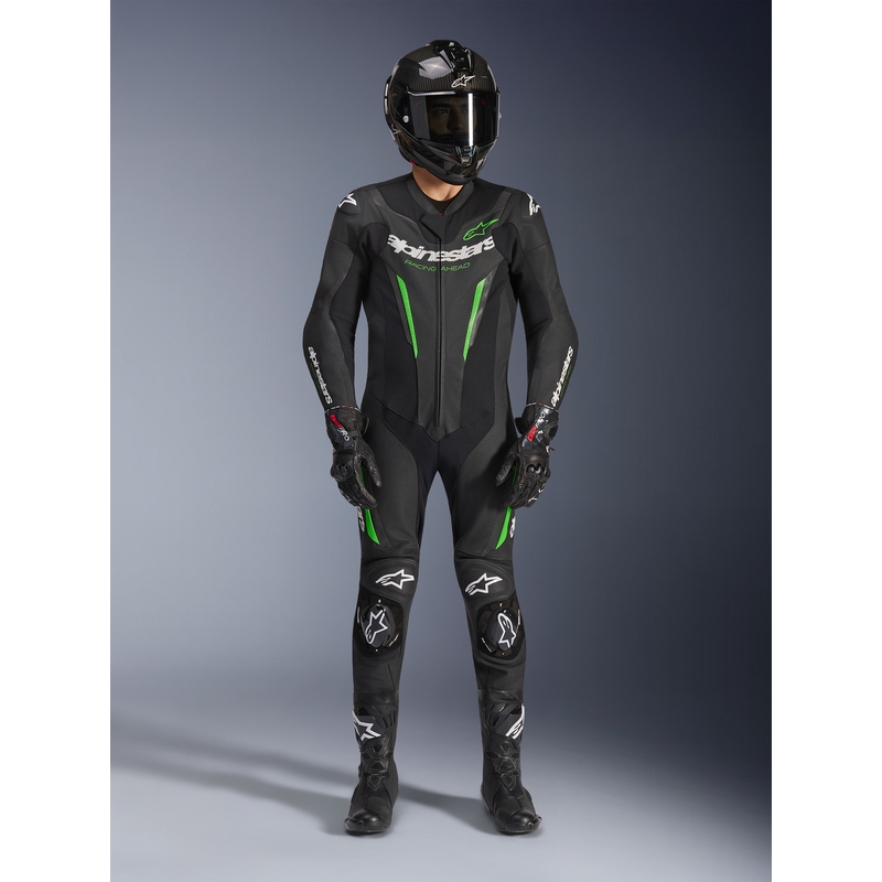 Alpinestars GP FORCE V2 enodelni motoristični kombinezon črno-zelen