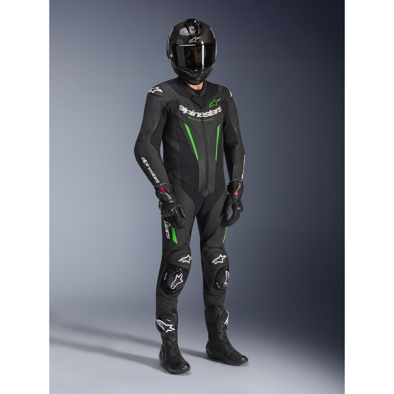 Alpinestars GP FORCE V2 enodelni motoristični kombinezon črno-zelen