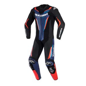Alpinestars GP FORCE V2 enodelni motoristični kombinezon črno-modro-fluo rdeč