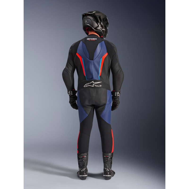 Alpinestars GP FORCE V2 enodelni motoristični kombinezon črno-modro-fluo rdeč