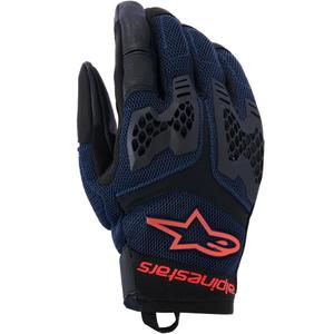 Moto rokavice Alpinestars Manti Air temno modro-fluo rdeče-črne
