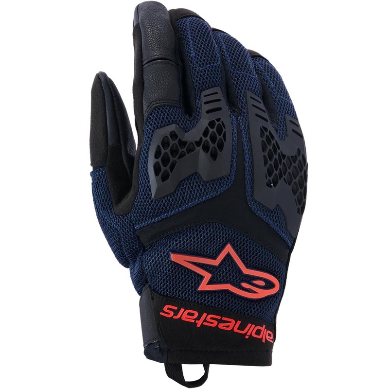 Moto rokavice Alpinestars Manti Air temno modro-fluo rdeče-črne
