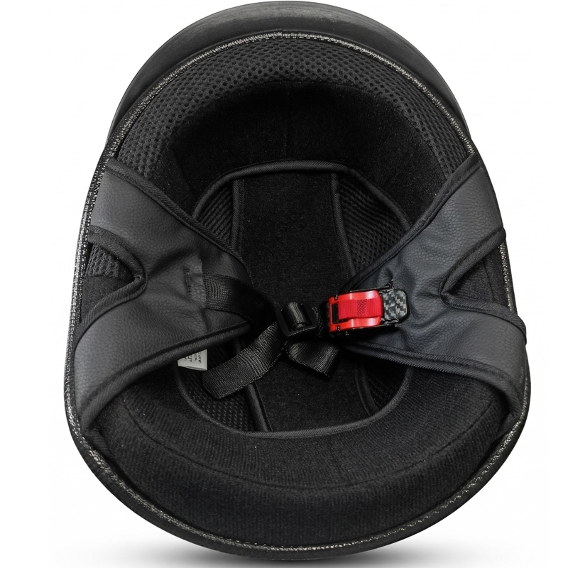 Odprta čelada MotoZem črne barve