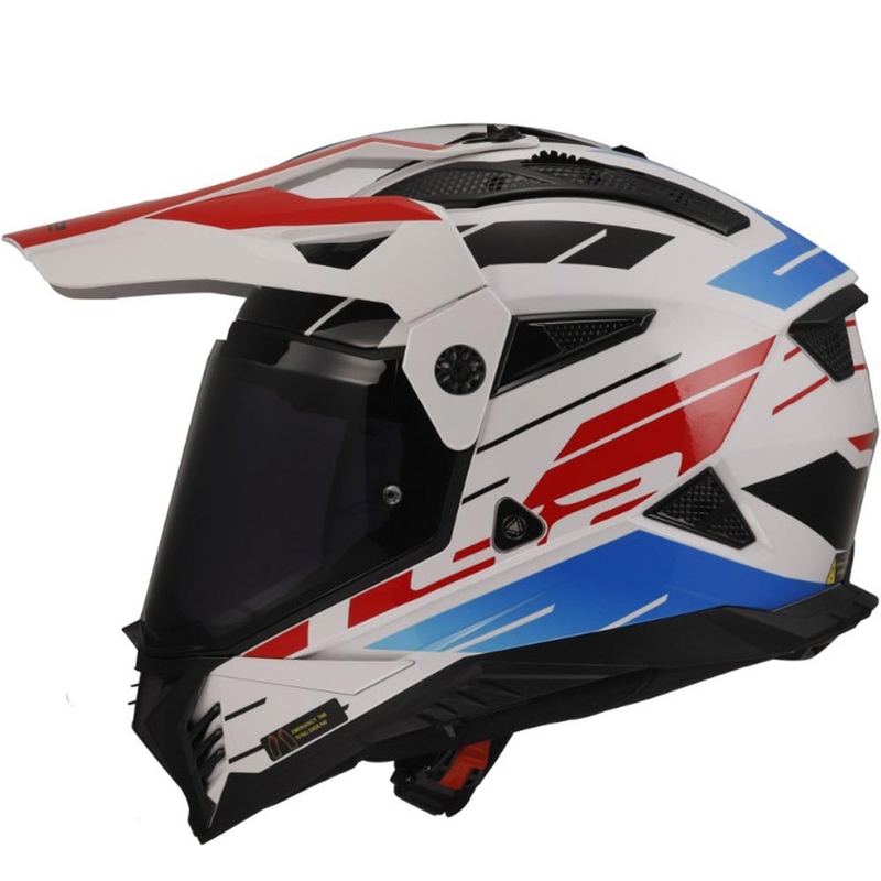 Enduro motoristična čelada LS2 MX702 PIONEER II NAMIB belo-modro-rdeča