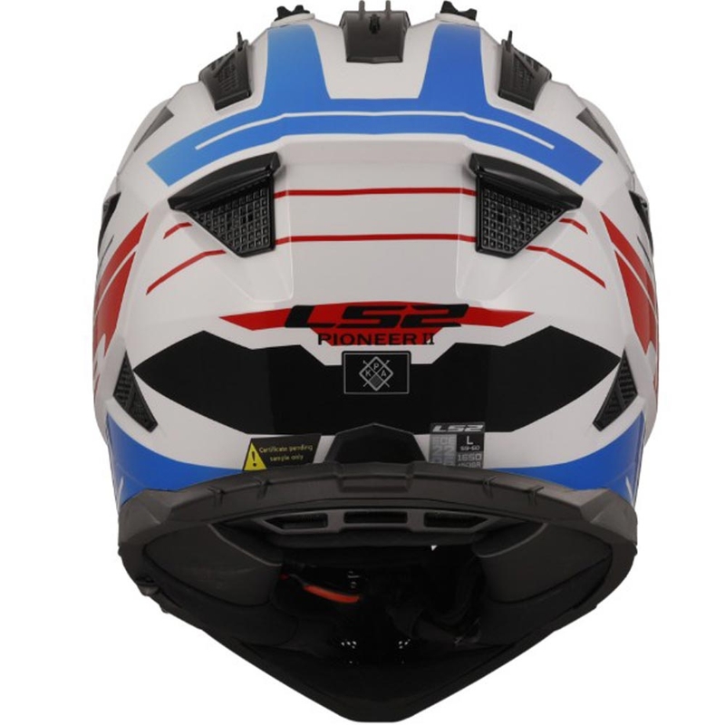 Enduro motoristična čelada LS2 MX702 PIONEER II NAMIB belo-modro-rdeča