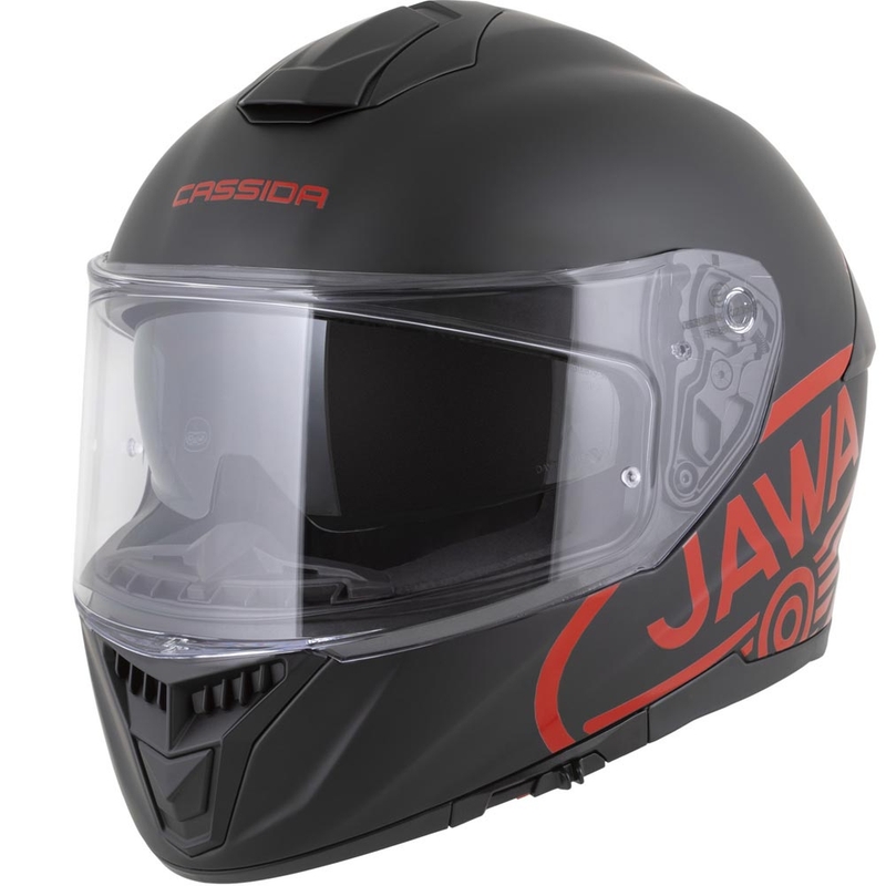 Cassida Integral GT 2.1 Jawa Solid integralna motoristična čelada mat črno-sijajno rdeča