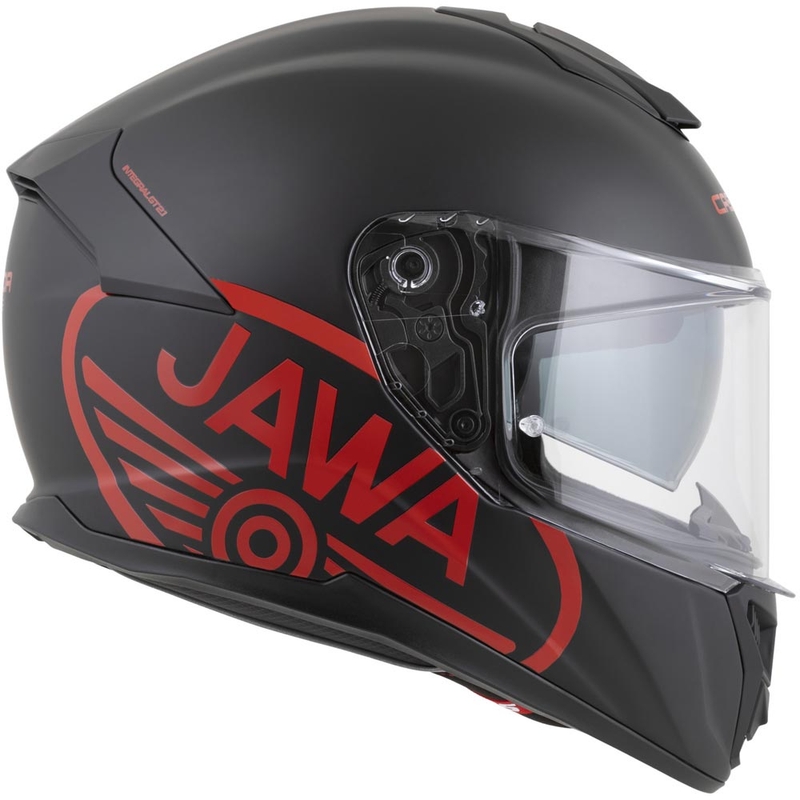 Cassida Integral GT 2.1 Jawa Solid integralna motoristična čelada mat črno-sijajno rdeča