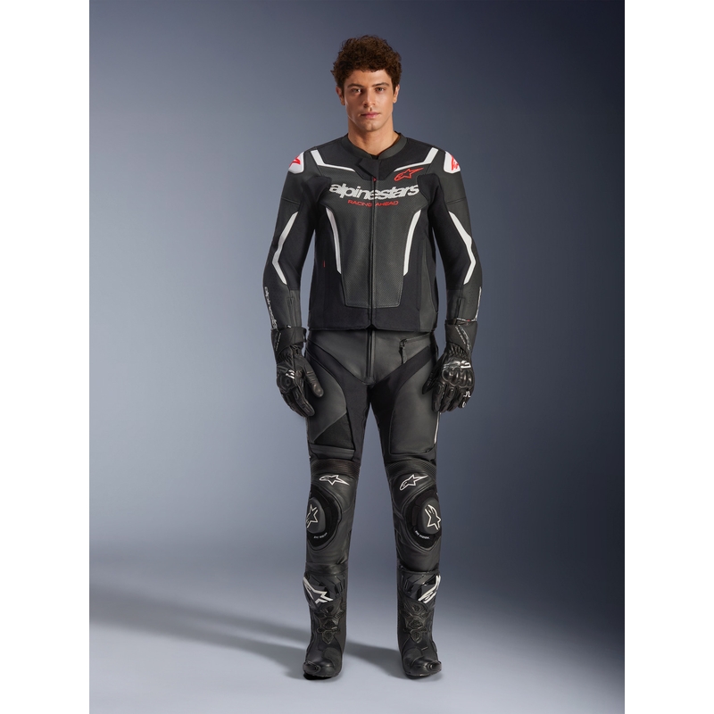 Alpinestars GP Force V2 Airflow usnjena motoristična jakna črno-bela