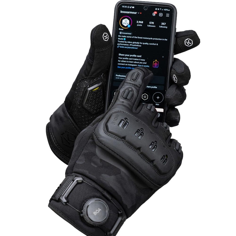Moto rokavice Knox Orsa Textile OR4 črne