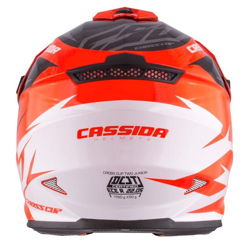 Otroška motokros čelada Cassida Cross Cup Two black-white-fluo orange
