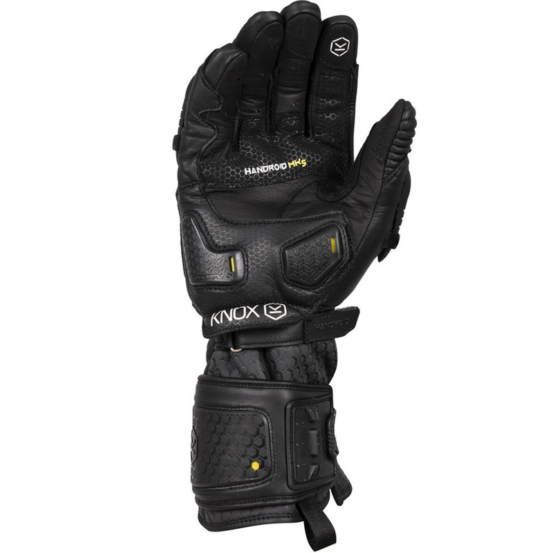 Moto rokavice Knox Handroid All Black Mk5, črne