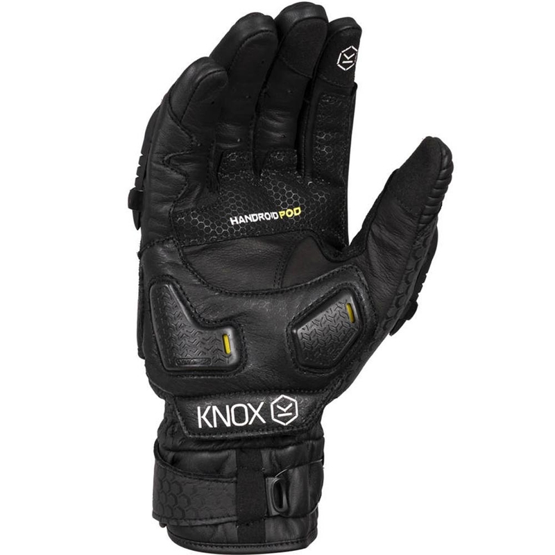 Moto rokavice Knox Hand Armour Handroid POD vse črne Mk5 črne