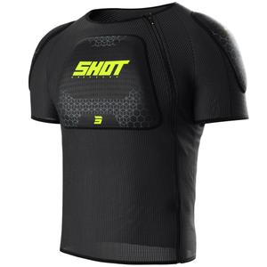 Otroški ščitnik za telo Shot Airlight T-Shirt črno-fluo rumen