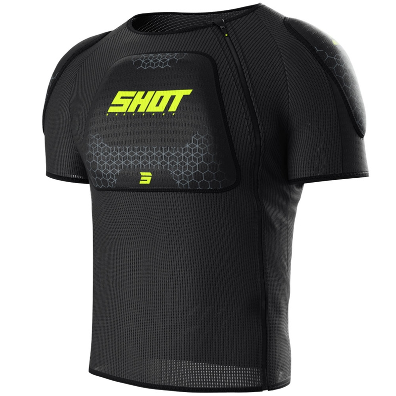 Otroški ščitnik za telo Shot Airlight T-Shirt črno-fluo rumen