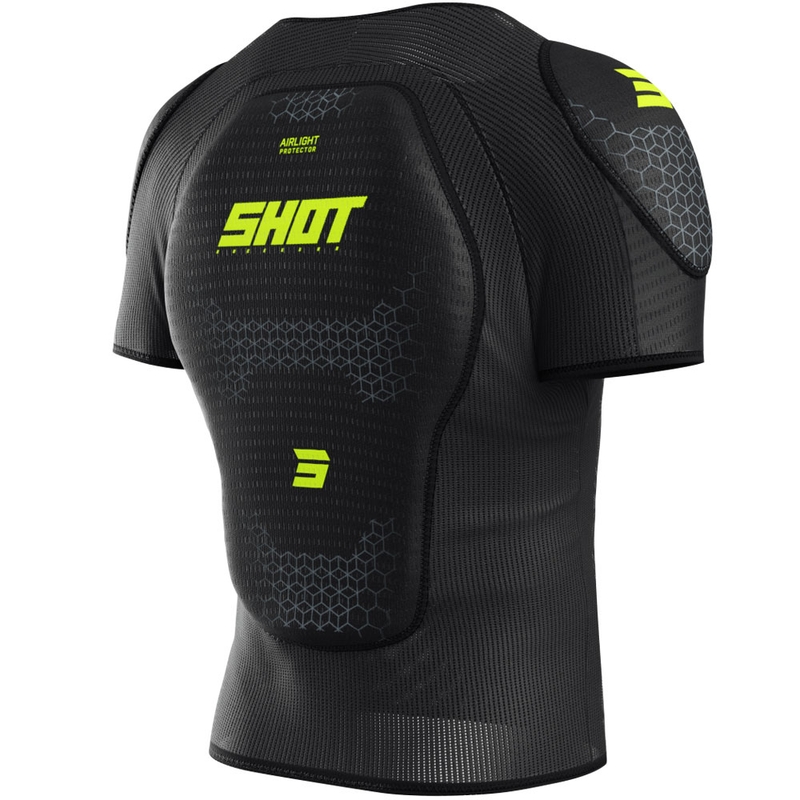 Otroški ščitnik za telo Shot Airlight T-Shirt črno-fluo rumen