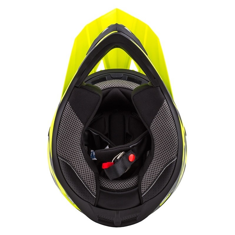 Otroška čelada za motokros Cassida Cross Cup Two black-grey-fluo yellow