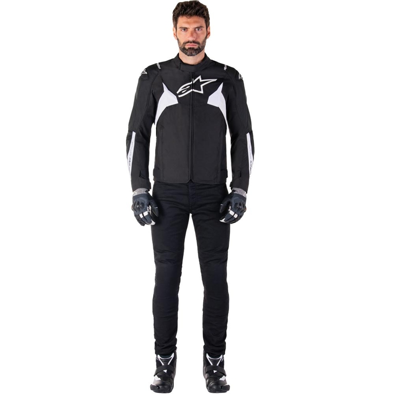 Alpinestars T-JAWS V4 vodoodporna motoristična jakna črno-bela