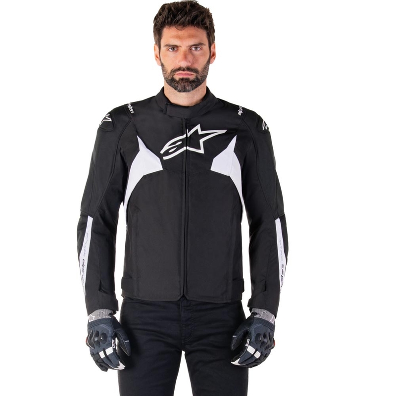 Alpinestars T-JAWS V4 vodoodporna motoristična jakna črno-bela