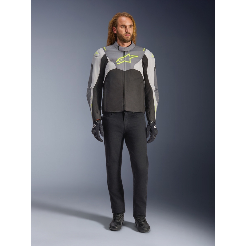 Alpinestars T-JAWS V4 Vodoodporna motoristična jakna črna-svetlo siva-siva