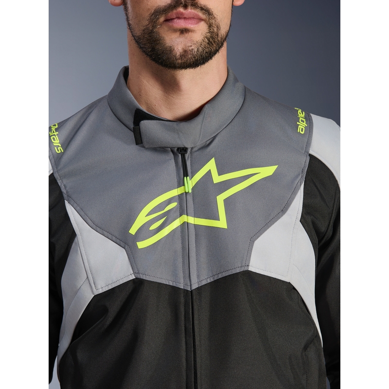 Alpinestars T-JAWS V4 Vodoodporna motoristična jakna črna-svetlo siva-siva