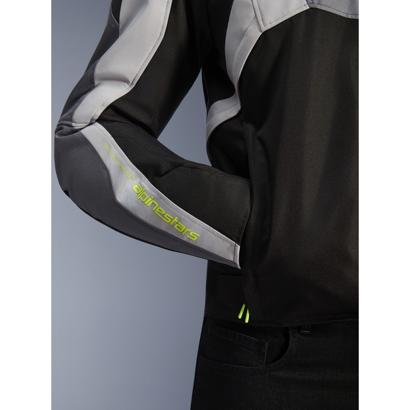 Alpinestars T-JAWS V4 Vodoodporna motoristična jakna črna-svetlo siva-siva
