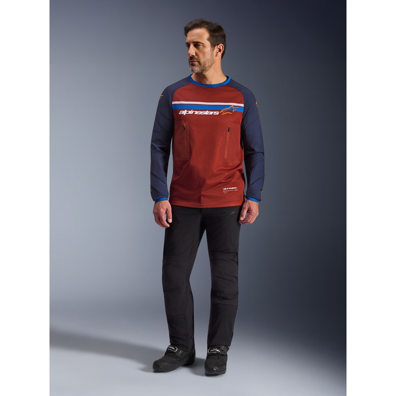 Alpinestars Maxdura Dual oranžno-temno moder motokros dres