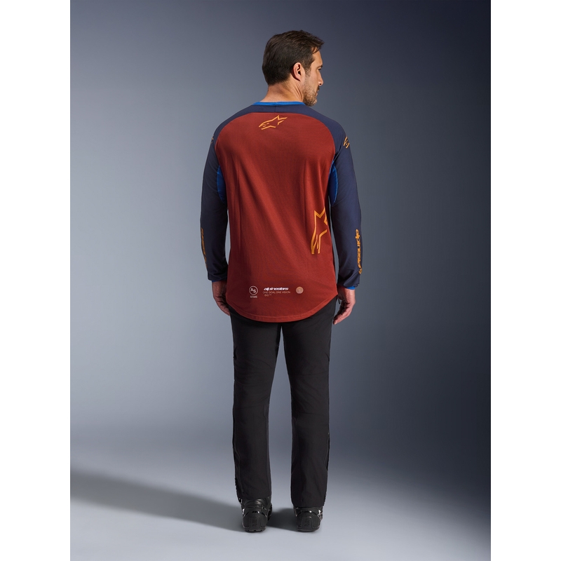 Alpinestars Maxdura Dual oranžno-temno moder motokros dres