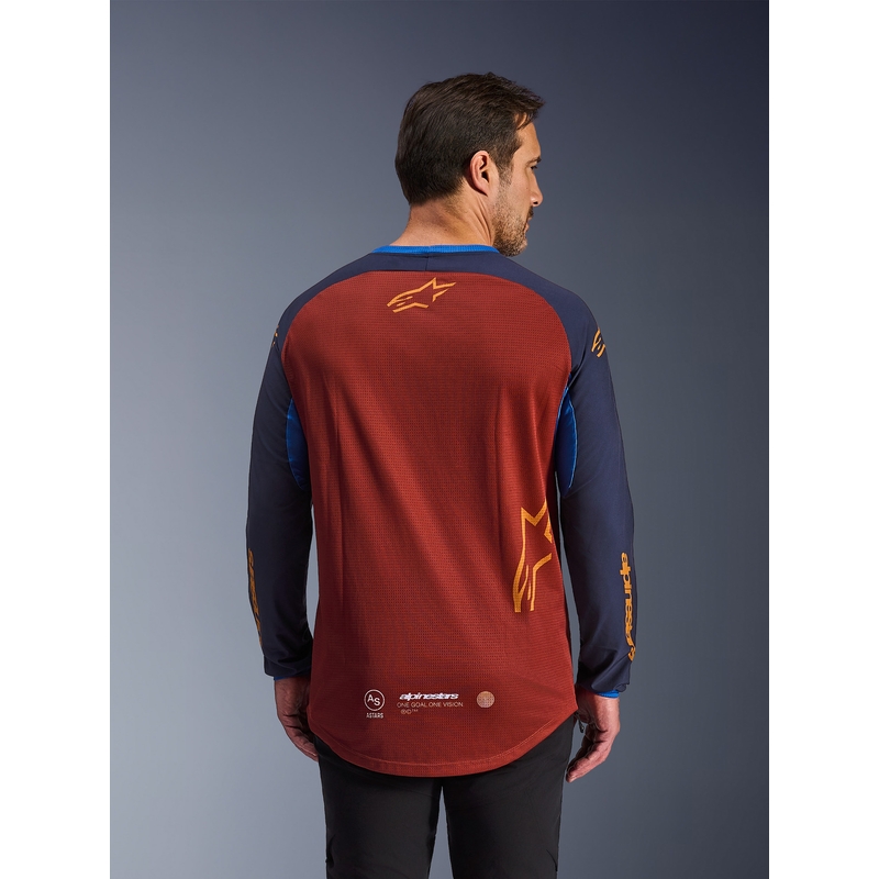 Alpinestars Maxdura Dual oranžno-temno moder motokros dres