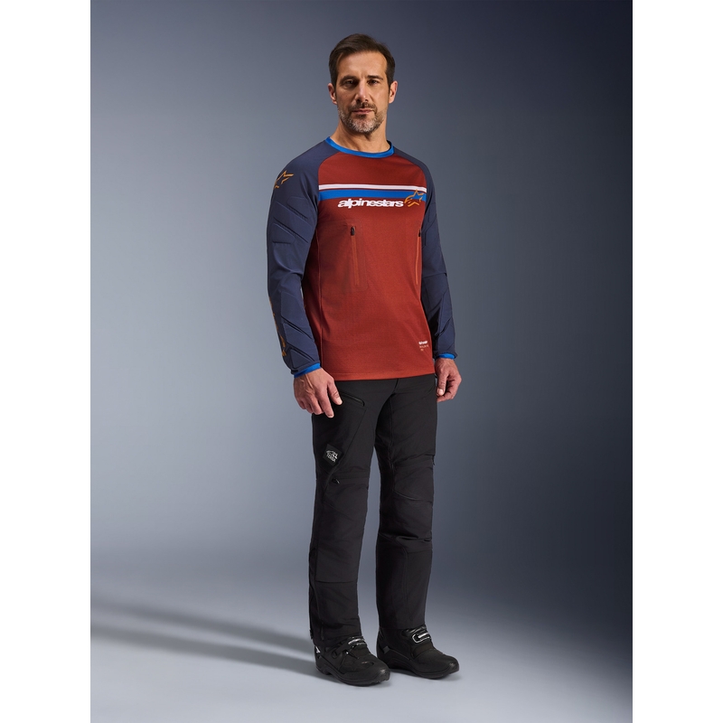 Alpinestars Maxdura Dual oranžno-temno moder motokros dres