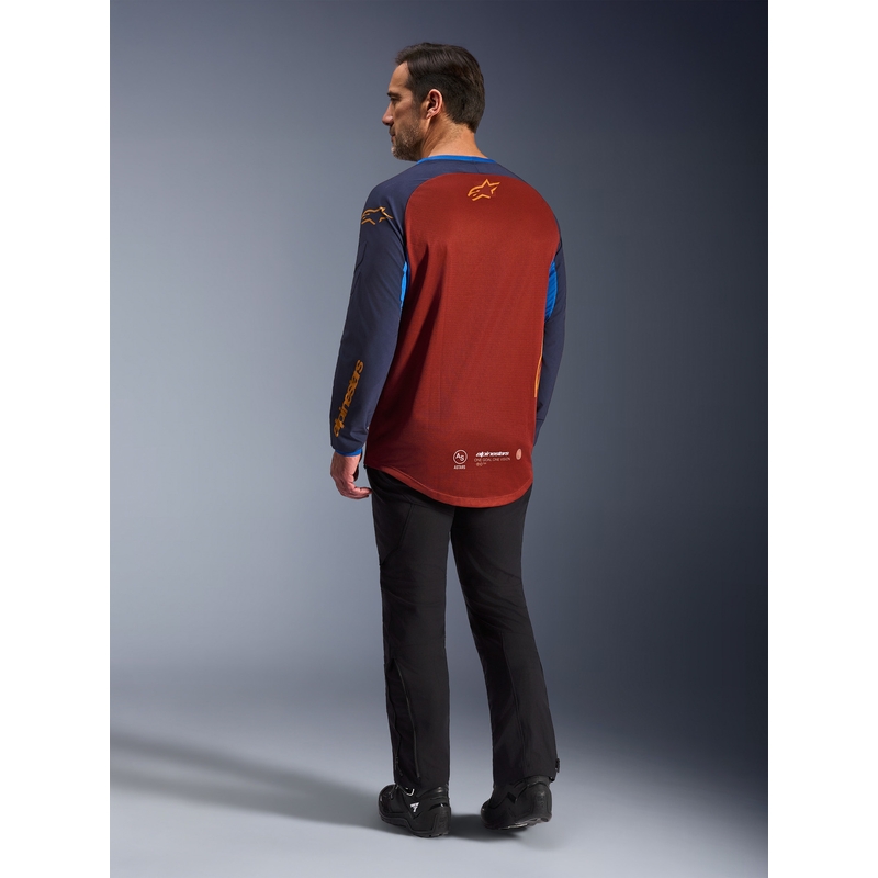 Alpinestars Maxdura Dual oranžno-temno moder motokros dres