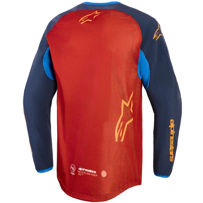 Alpinestars Maxdura Dual oranžno-temno moder motokros dres