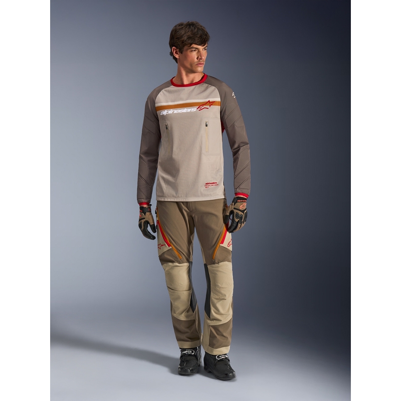 Alpinestars Maxdura Dual motokros dres rjavo-oranžen
