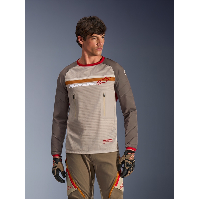 Alpinestars Maxdura Dual motokros dres rjavo-oranžen