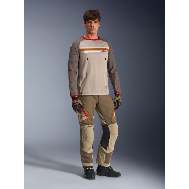 Alpinestars Maxdura Dual motokros dres rjavo-oranžen