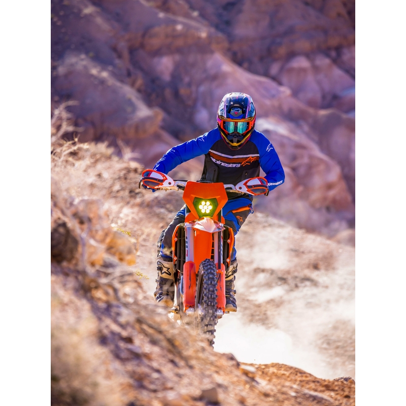 Motokros dres Alpinestars Maxdura Dual temno sivo-modro-oranžen